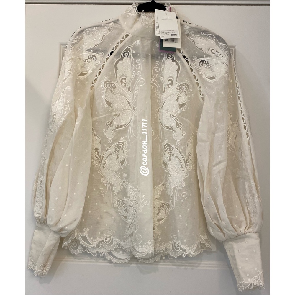 NWT Zimmermann Super Eight Embroidered Shirt US6 - Picture 6 of 10